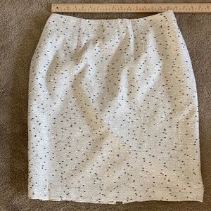 Talbots Women’s 14W Pencil Skirt, black and white confetti